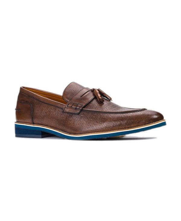 カルロスサンタナ メンズ シューズ スリッポン・ローファー ローファー Carlos by Carlos Santana Mens Garcia Tassel Penny Loafers Chocolate Brown ブラウン