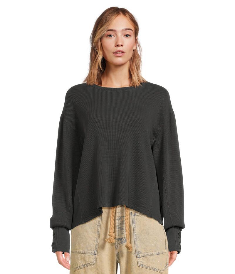 フリーピープル レディース トップス シャツ Free People Lapis Cuff Black ブラック