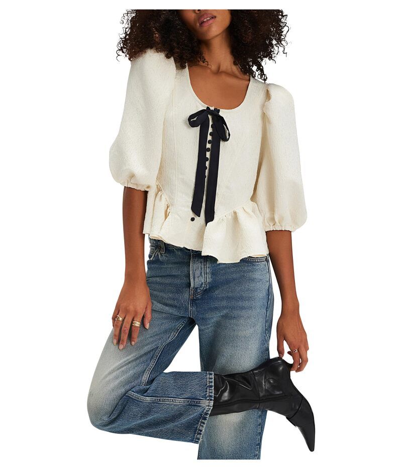 フリーピープル レディース トップス シャツ Free People Pamela Bow Top White Alyssum ホワイト