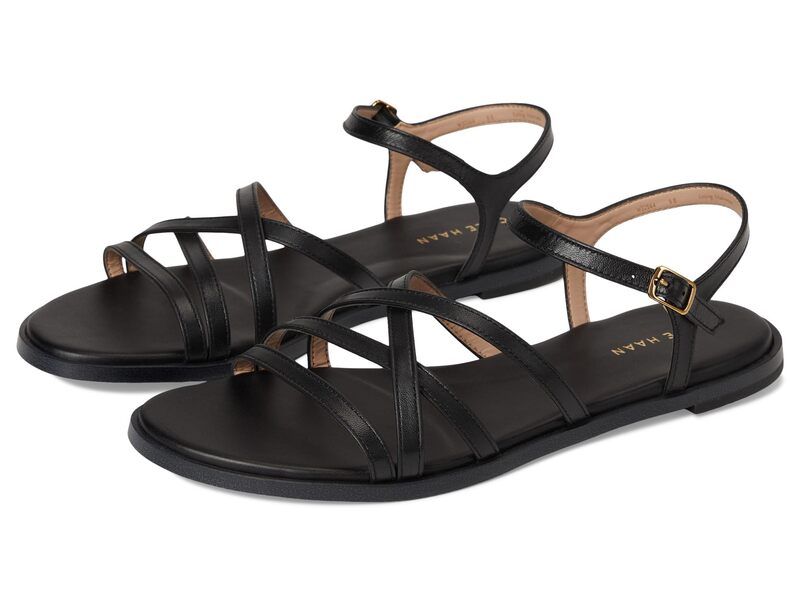 コールハーン レディース シューズ サンダル Cole Haan Flynn Strappy Sandals Black Leather ブラック