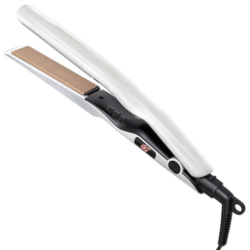 BAYATA ヘアアイロン シルクプロヘアアイロン【瞬間水分蒸発しない・120℃～230℃・マイナスイオン・海外対応】ストレート カール 2WAY 27mm 12段階温度調節 アストレートナー 液晶温度表示 360度回転コード 自動電源OFF 0162599e