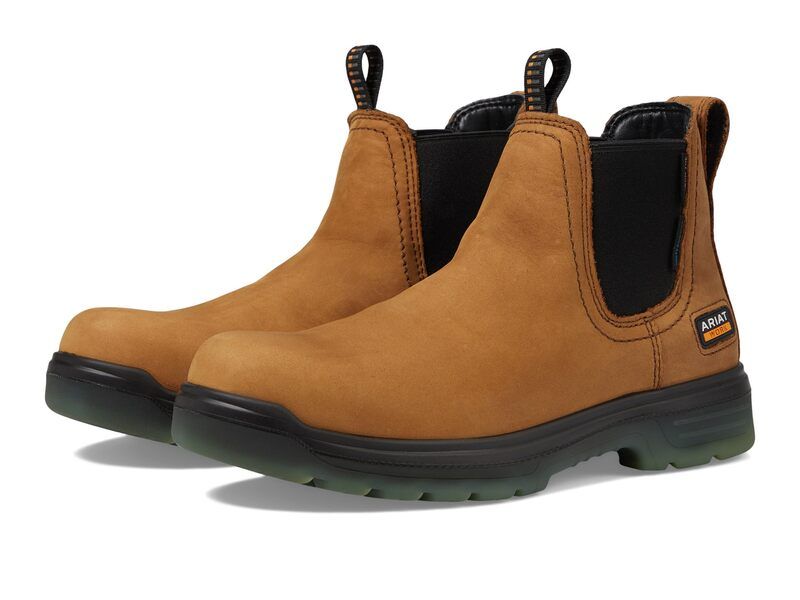 アリアト メンズ シューズ ブーツ・レインブーツ チェルシー Ariat Turbo Chelsea Waterproof Carbon Toe EH Aged Bark