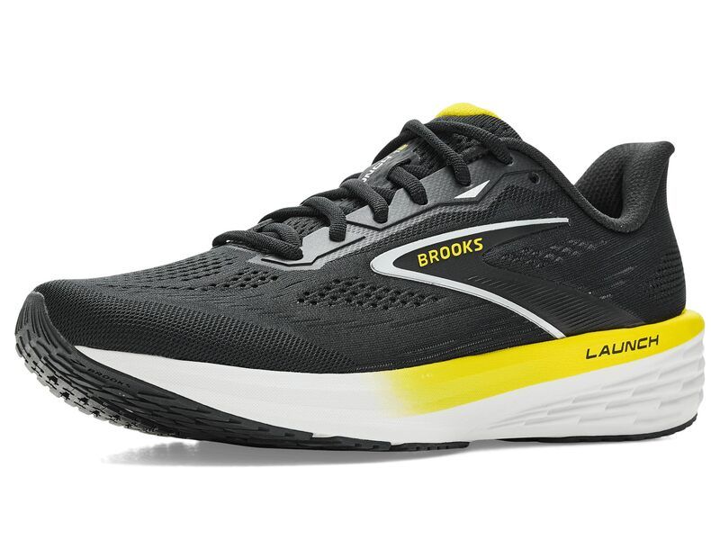 ブルックス メンズ シューズ スニーカー Brooks Launch 12 BlackCyber Yel ブラック