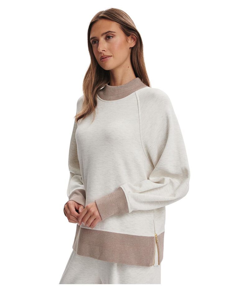 バーレイ レディース アウター パーカー・スウェット Varley Loxley Raglan Boyfriend Sweat Ivory MarlTaup アイボリー
