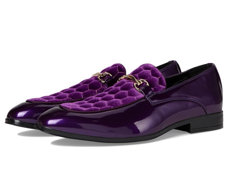 ステイシーアダムス メンズ シューズ オックスフォード Stacy Adamsprague Moc Toe SlipOn Purple パープル
