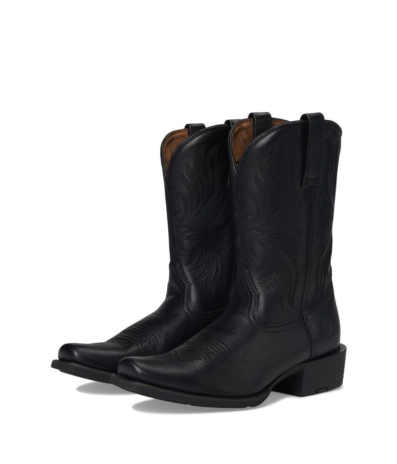 アリアト メンズ シューズ ブーツ・レインブーツ Ariat Sport Narrow Cutter Toe Cowboy Boot Black Deertan ブラック