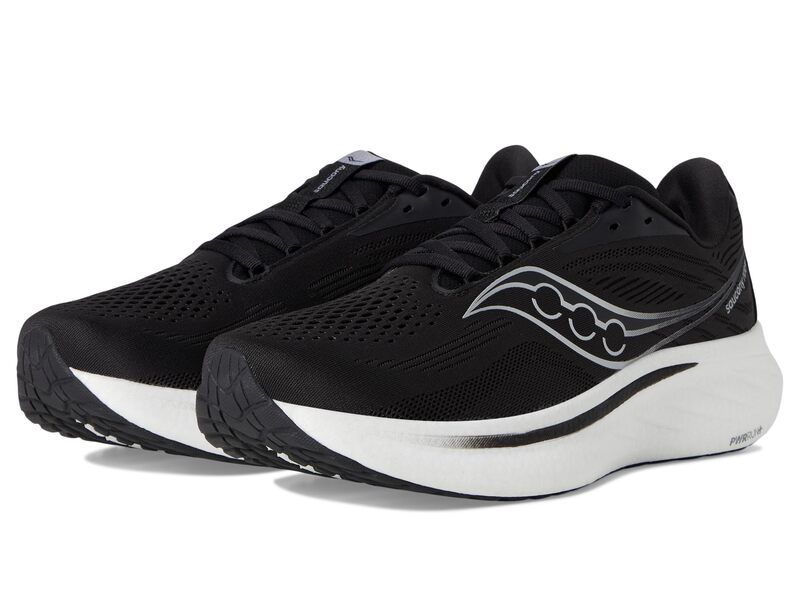 サッカニー メンズ シューズ スニーカー Saucony Ride 18 BlackWhite ホワイト