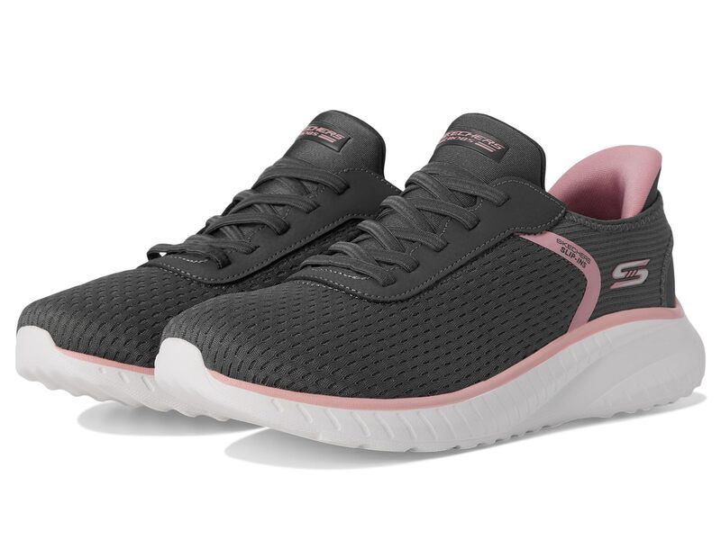 スケッチャーズ レディース シューズ スニーカー BOBS from SKECHERS Hands Free SlipIns Bobs Squad Chaos Stroke of Luck Grey グレー