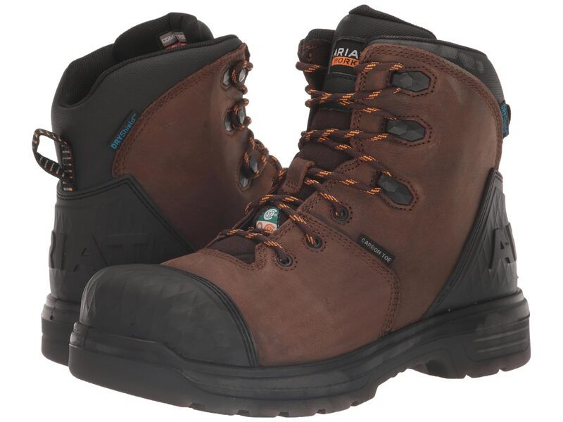 アリアト メンズ シューズ ブーツ・レインブーツ Ariat Turbo Outlaw 6 CSA Waterproof Carbon Toe Work Boots Rich Brown ブラウン