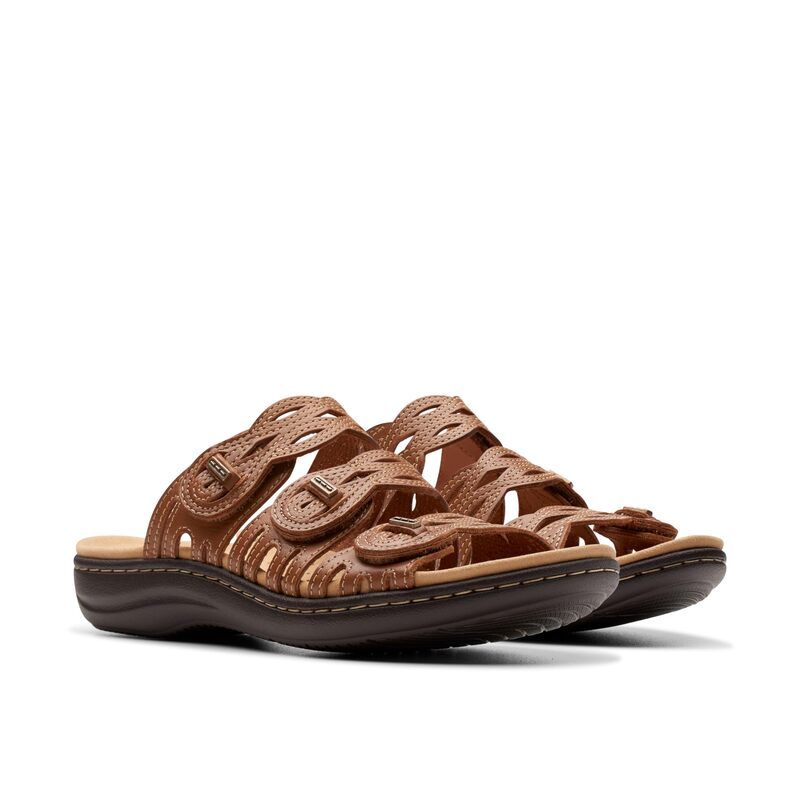 クラークス レディース シューズ サンダル Clarks Laurieann Ruby Tan Leather タン