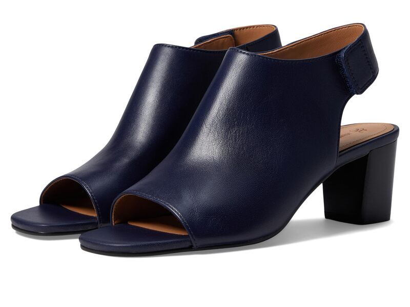 ジョンストンアンドマーフィー レディース シューズ ヒール ブーツ Johnston Murphy Evelyn Open Toe Bootie Navy Glove ネイビー