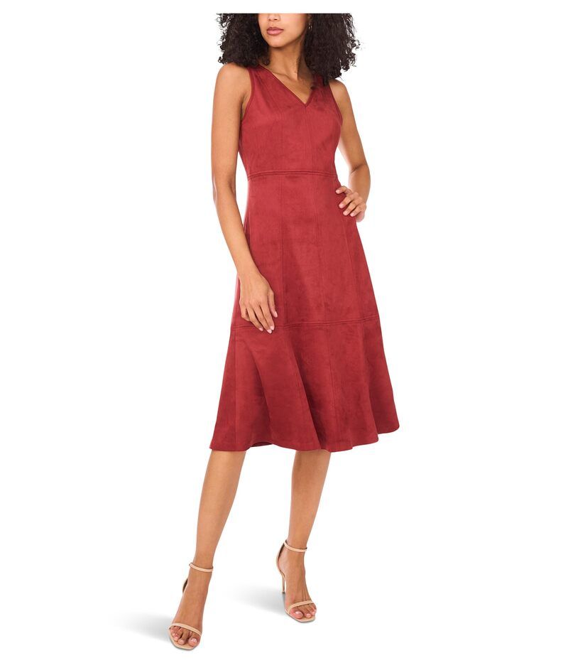 ヴィンスカムート レディース トップス ワンピース ミディ ノースリーブ Vince Camuto Sleeveless Midi Dress with Seams Rustic