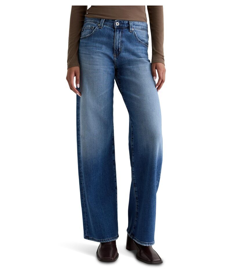 エージージーンズ レディース ボトムス デニムパンツ ワイドレッグ ローライズ AG Jeans Adria Low Rise Baggy Wide Leg In Headline Headline