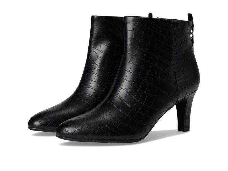 ライフストライド レディース シューズ ブーツ・レインブーツ LifeStride Glow Zip Short Boots Black Croco ブラック