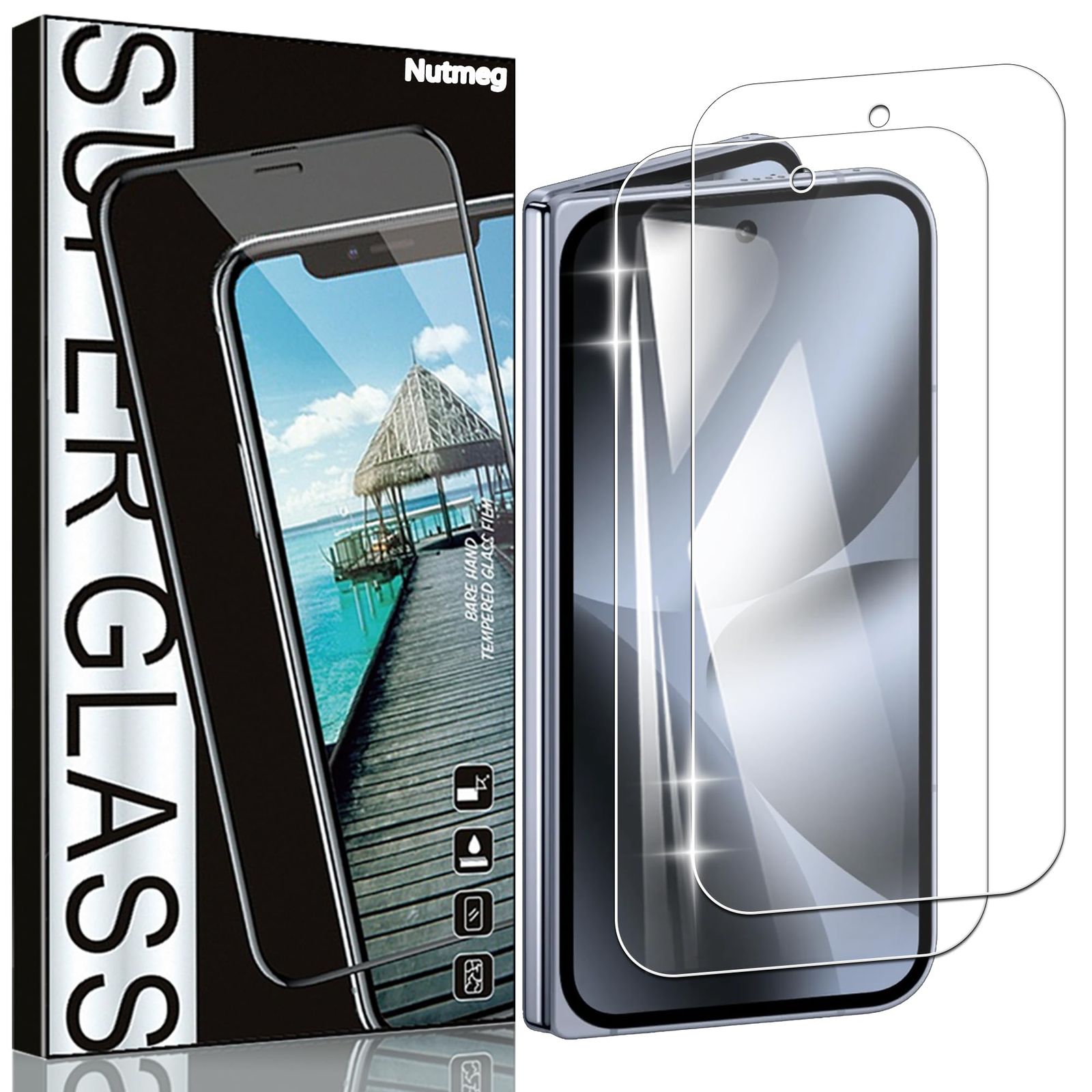 新品 Nutmeg【2枚セット】対応 Google pixel 10 pro fold 用 ガラス 