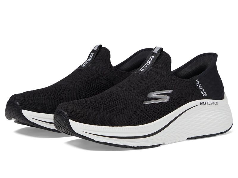 スケッチャーズ レディース シューズ スニーカー SKECHERS Max Cushioning Elite 20 Eternal Hands Free SlipIns BlackWhite ホワイト