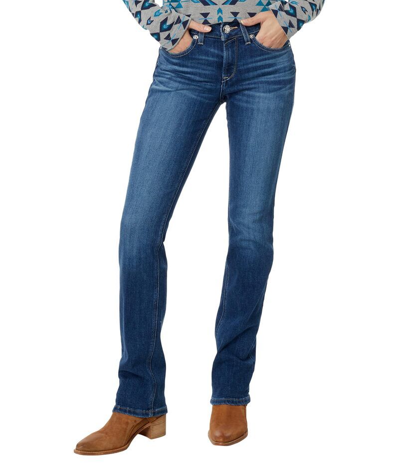 アリアト レディース ボトムス デニムパンツ ストレート ジーンズ Ariat Real Perfect Rise Abby Straight Leg Jeans Mackenzie