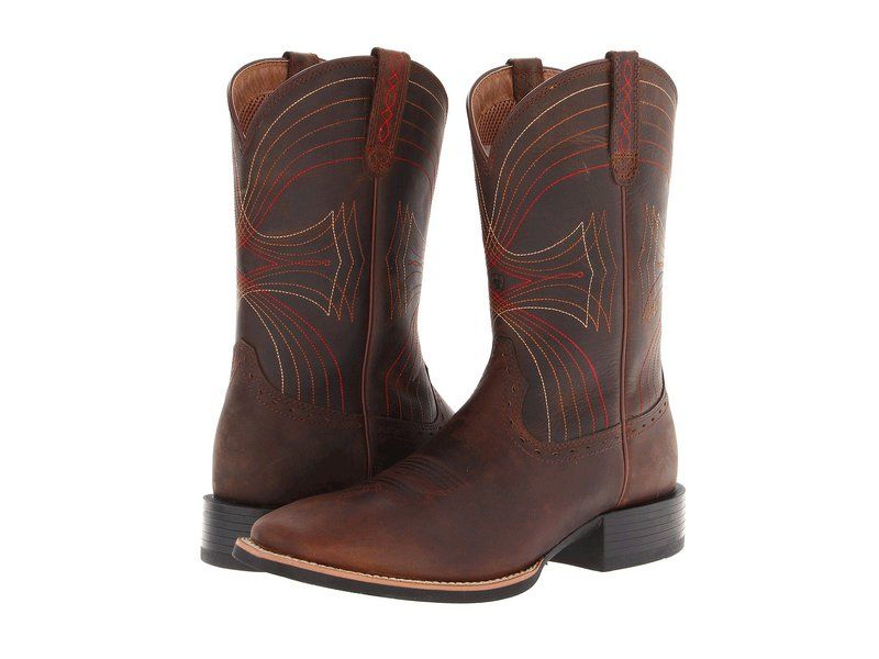 アリアト メンズ シューズ ブーツ・レインブーツ Ariat Sport Wide Square Toe Distressed Brow
