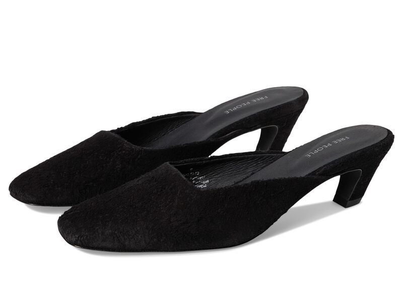 フリーピープル レディース シューズ ヒール Free People Avenue Heels Black Hairy Suede ブラック