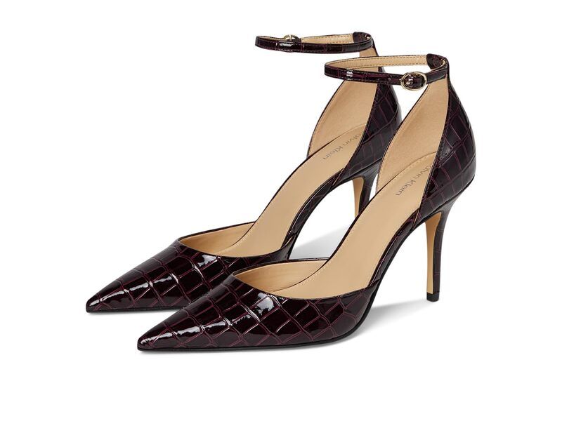 カルバンクライン レディース シューズ ヒール Calvin Klein Olettia Dark Red Croco レッド