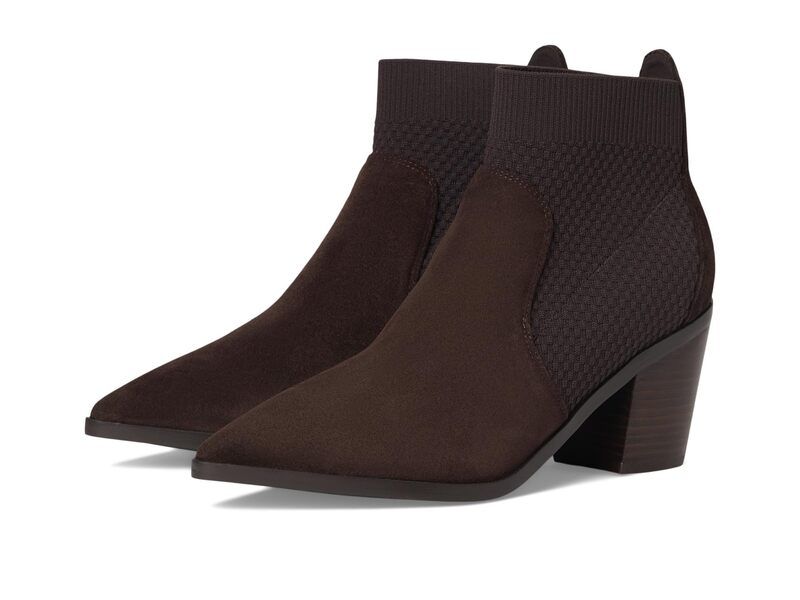 コールハーン レディース シューズ ブーツ・レインブーツ Cole Haan Maggie 75mm Booties Dark Chocolate SuedeTonal Stretknit チョコレート