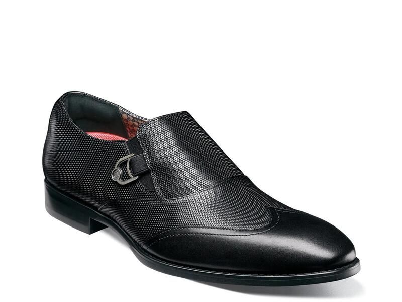 ステイシーアダムス メンズ シューズ スリッポン・ローファー モンクストラップ ウィングチップ モンク Stacy AdamsLockwood Wingtip Monk Strap SlipOn Black ブラック