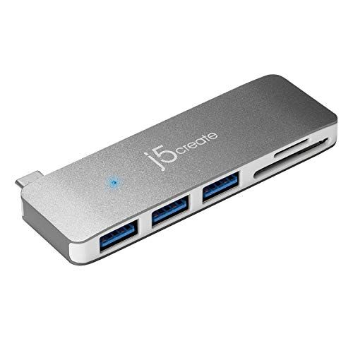 j5create USB-C ハブ 5in1 USB-A3.0 x 3 高速データ転送 5Gbps SD/MicroSD カードリーダー UHS-I 2TB対応 超スリム設計 アルミニウム MacBook Pro/Air/M1/M2/M3/M 240bcda7