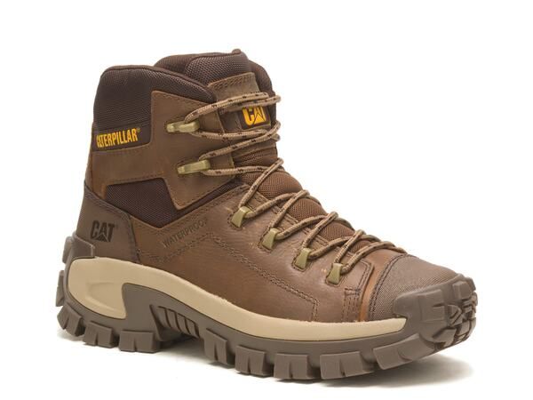 キャタピラー メンズ シューズ ブーツ・レインブーツ Caterpillar Invader Hiker Composite Toe Work Boot Mens Dark Brown ブラウン