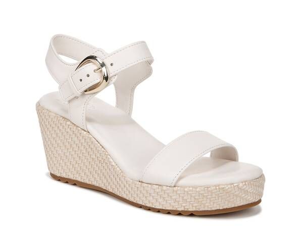 ナチュライザー レディース シューズ サンダル Naturalizer Stella Espadrille Wedge Sandal White ホワイト