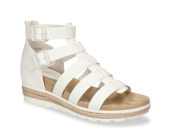 イージーストリート レディース シューズ サンダル Easy Street Simone Gladiator Sandal White ホワイト
