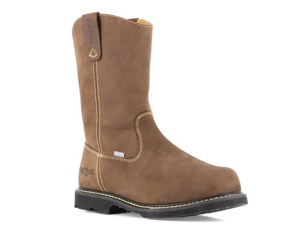 アイロンエイジ メンズ シューズ ブーツ・レインブーツ Iron Age Groundbreaker Pull On Composite Toe Work Boot Dark Brown ブラウン