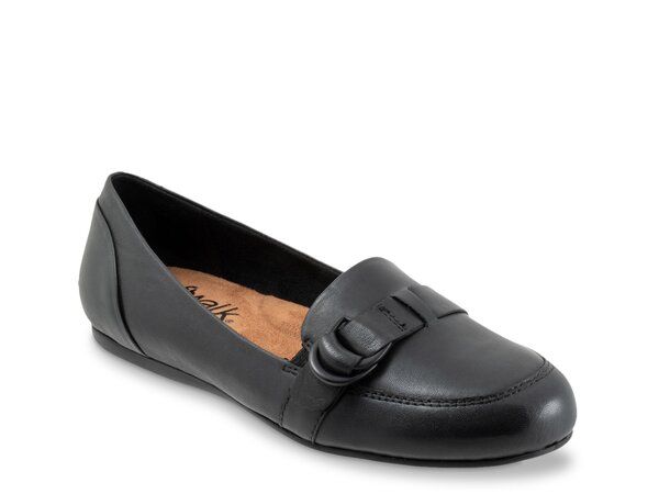 ソフトウォーク レディース シューズ スリッポン・ローファー Softwalk Serra Flat Black ブラック