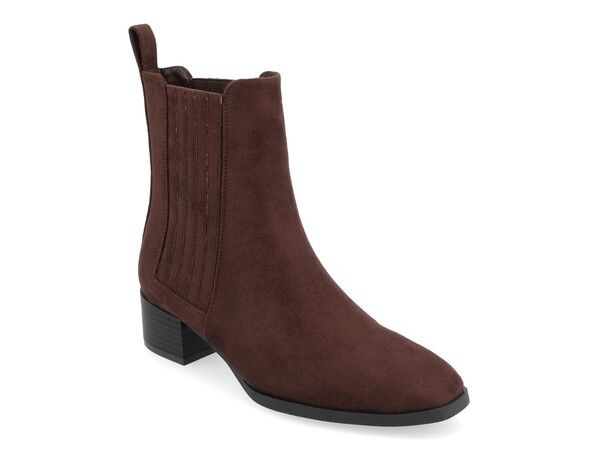 ジュルネ コレクション レディース シューズ ブーツ・レインブーツ Journee Collection Wrenley Bootie Dark Brown ブラウン