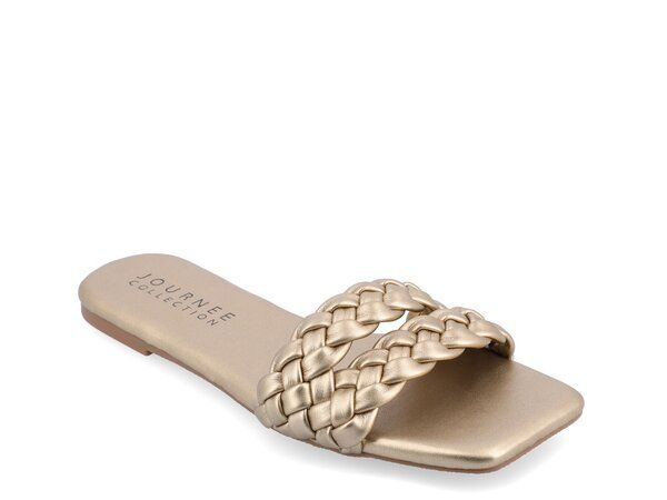 ジュルネ コレクション レディース シューズ サンダル Journee Collection Sawyerr Sandal Gold Metallic ゴールド