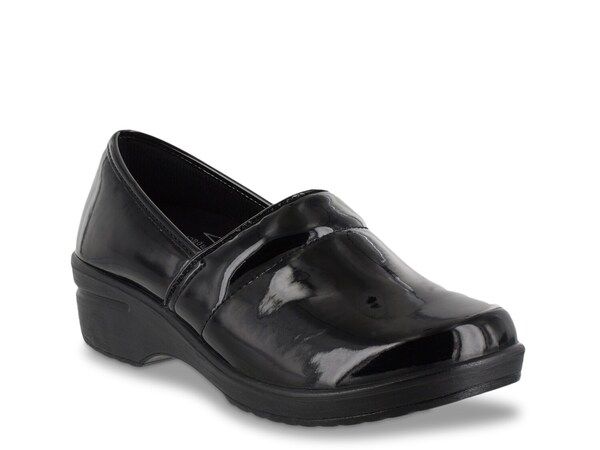イージーストリート レディース シューズ スリッポン・ローファー Easy Works by Easy Street Lyndee SlipOn Black Patent ブラック