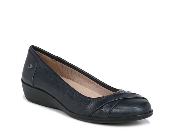 ライフストライド レディース シューズ スリッポン・ローファー LifeStride ILoyal Wedge SlipOn Navy ネイビー