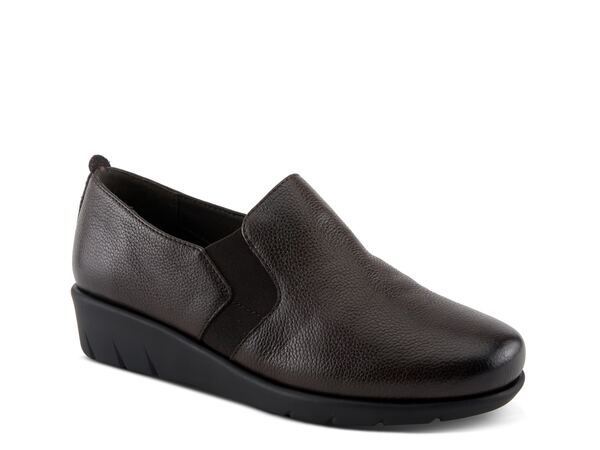 スプリングステップ レディース シューズ スリッポン・ローファー Spring Step Arete Wedge SlipOn Dark Brown ブラウン