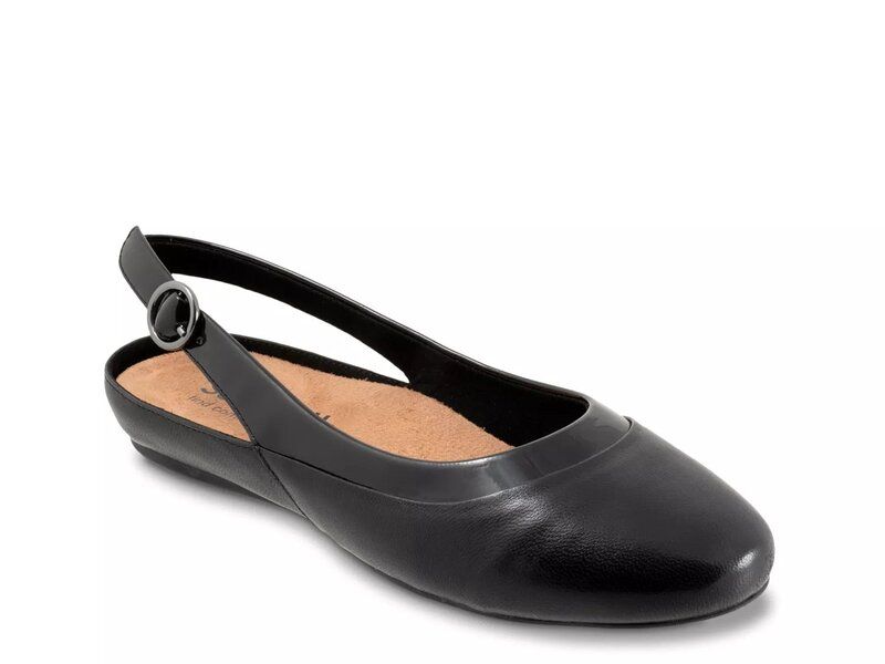 ソフトウォーク レディース シューズ パンプス Softwalk Sheffield Flat Black Leather ブラック