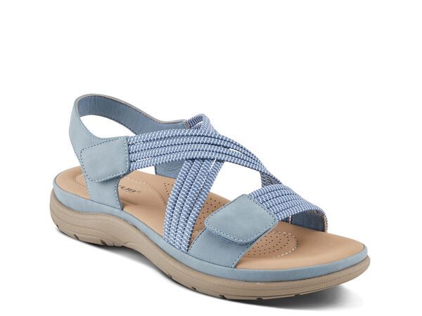 フレクサス レディース シューズ サンダル Flexus by Spring Step Crossbeam Wedge Sandal Blue ブルー