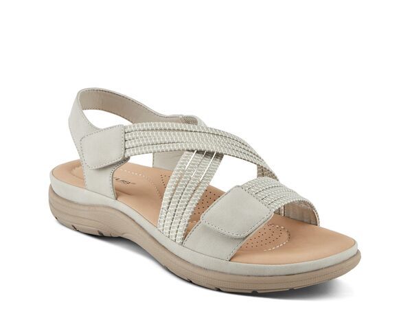 フレクサス レディース シューズ サンダル Flexus by Spring Step Crossbeam Wedge Sandal Grey グレー