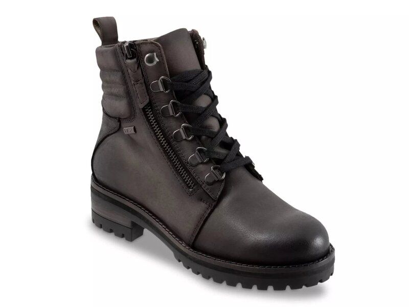 ソフトウォーク レディース シューズ ブーツ・レインブーツ Softwalk Everett Waterproof Combat Boot Grey グレー