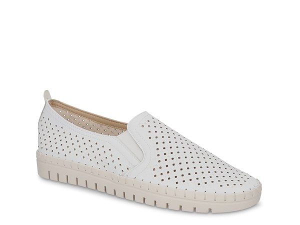 イージーストリート レディース シューズ スリッポン・ローファー Easy Street Fresh SlipOn White ホワイト