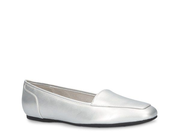 イージーストリート レディース シューズ パンプス Easy Street Thrill Flat Silver Metallic シルバー
