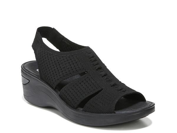 ビジーズ レディース シューズ サンダル BZees Double Up Wedge Sandal Black ブラック