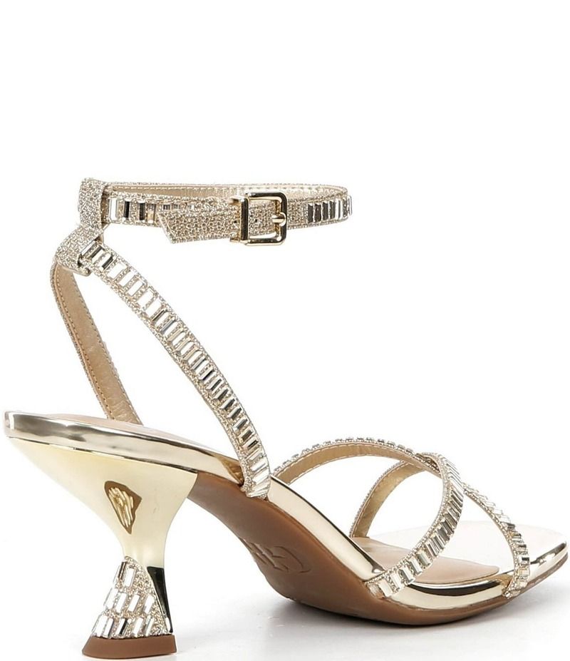ジービー レディース シューズ サンダル プラスサイズ GB Plus1 Rhinestone Strappy Dress Sandals Sand Gold サンド