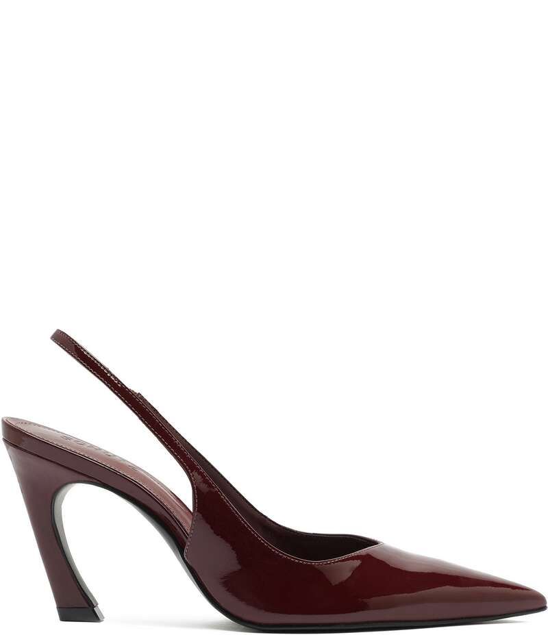 シュッツ レディース シューズ パンプス レザー ヒール Schutz Lexi Patent Leather Slingback High Heel Pointed Toe Pumps Vino