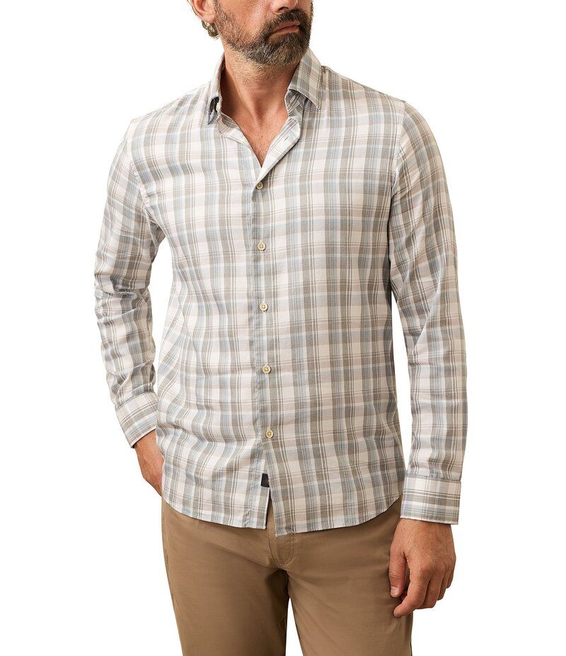 ファレティ メンズ トップス シャツ Faherty Monterrey Long Sleeve Woven Shirt Morning Mist Plaid チェック