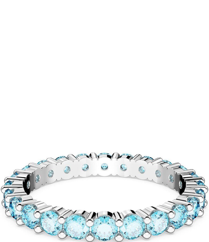 スワロフスキー レディース アクセサリー 指輪 Swarovski Matrix Collection Colorful Crystal Band Ring Aqua アクア