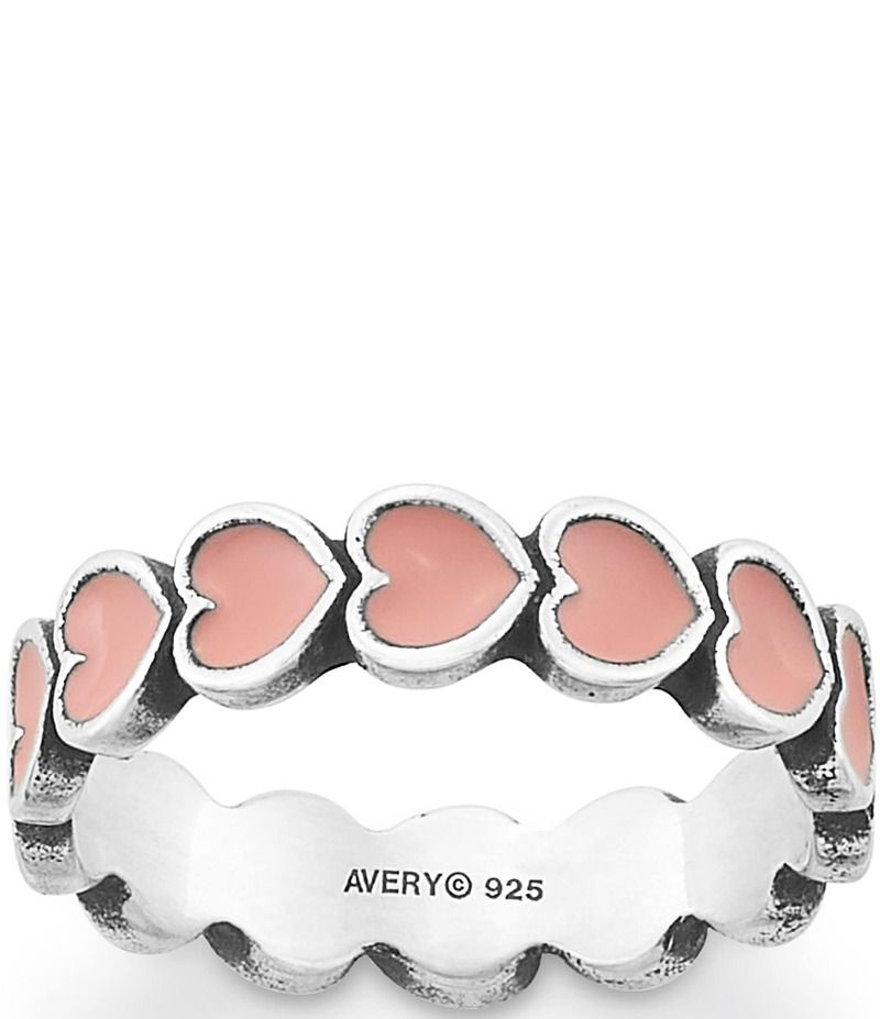 ジェームズ エイヴリー レディース アクセサリー 指輪 James Avery Enamel Pink Connected Hearts Ring Sterling Pink ピンク