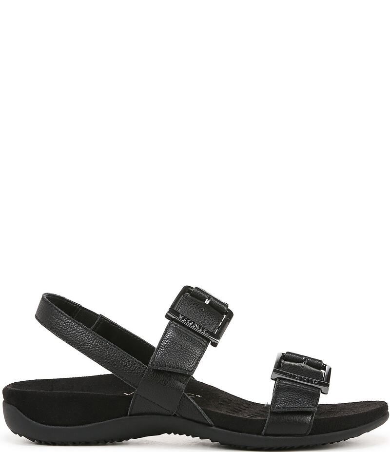 バイオニック レディース シューズ サンダル レザー Vionic Reese Leather Banded Sandals Black ブラック